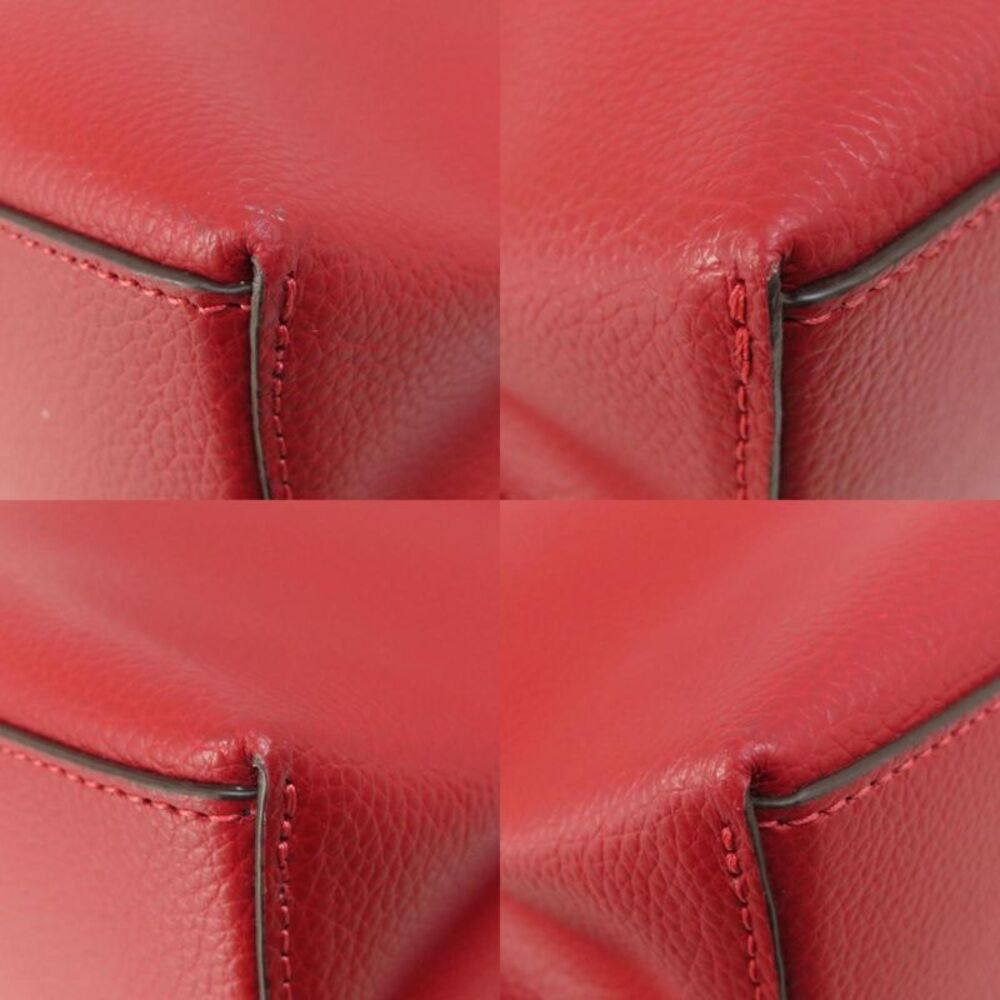 Coach Mollie Red Leather Tote Bag (Pre-Owned) - Picture 7 of 11